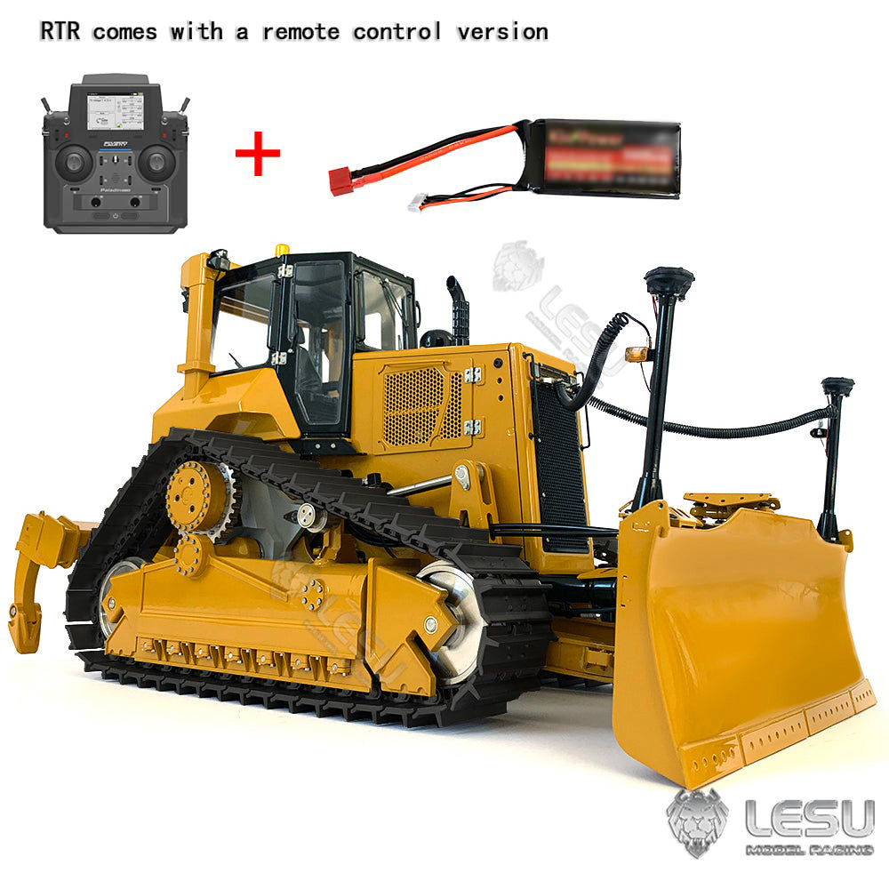 LESU 1/14 Aoue DT60 RC Hydraulic Bulldozer Remote Control Crawler Dozer Assembled Painted Almost RTR Ready to Run Metal Tracks