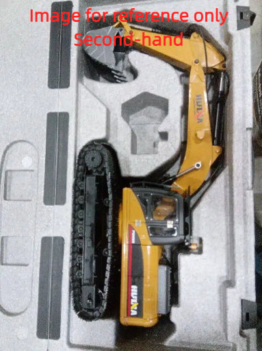 Second Hand US Stock HUINA New Upgrade 580 1/14 Metal Excavator Model Engineering Vehicle Electric Ball Grabber 360 Rotating Shear Claw Sound Lights