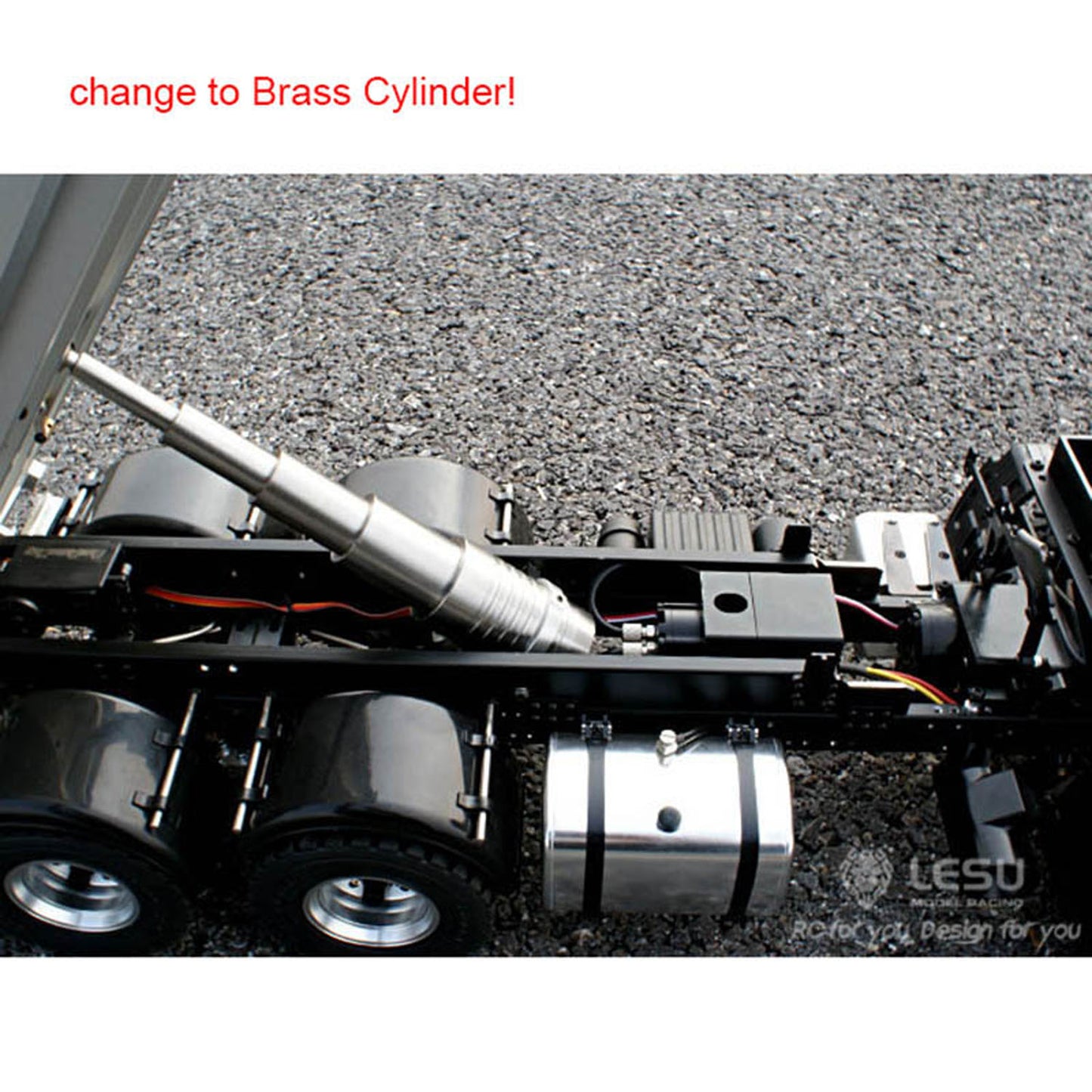 LESU 1/14 6*6 Metal Hydraulic Dumper Radio Control Truck ESC Gearbox Battery & Charger& Radio System 540 Power Motor
