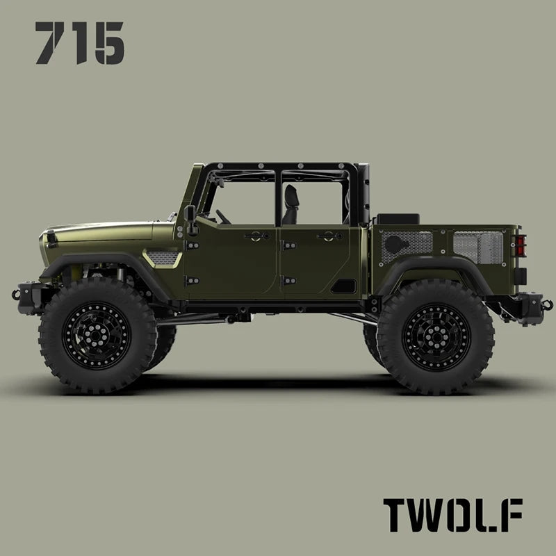 TWOLF 1:10 TW-715 RC Off-road Vehicles Full Metal Remote Control Crawler Car CNC KIT Version Unpainted Unassembled