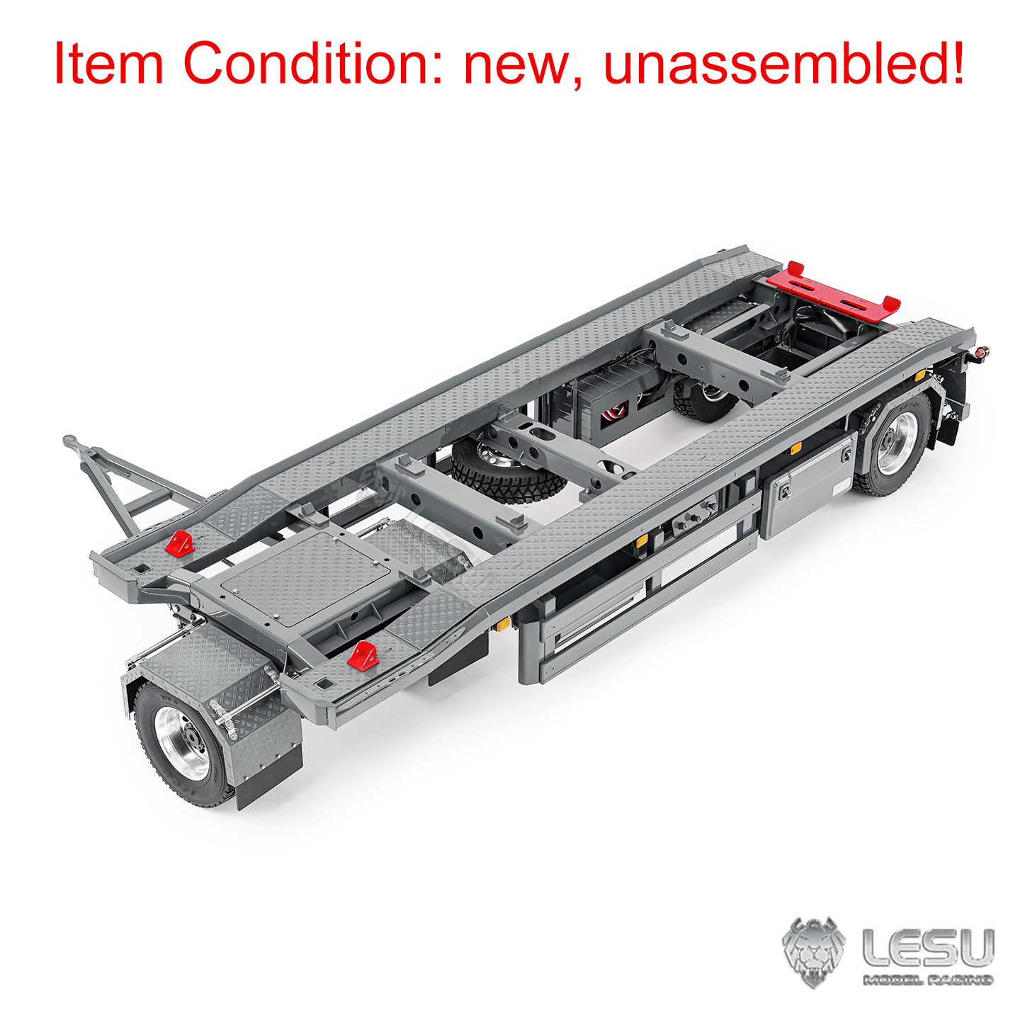 Metal 1/14 RC Trailer Model A0065 KIT Lights for LESU Remote Control Hydraulic Roll on off Dumper Radio Controlled Tipper Construction Vehicle