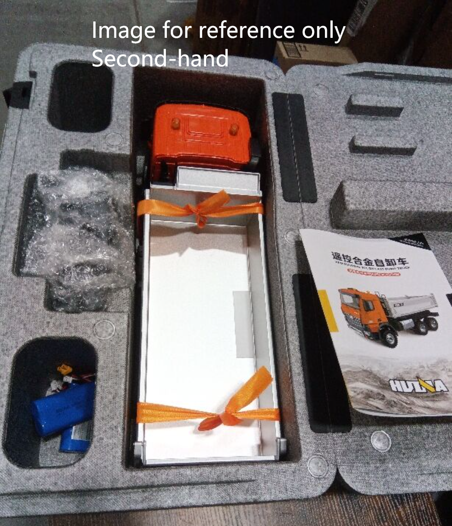 Second Hand US Stock 1/14 HUINA 1598 2.4G Remote Control Dumper 6¡Á6 Engineering Transport Vehicle Lifting Rod Tipper Car Light Sound Battery Toys