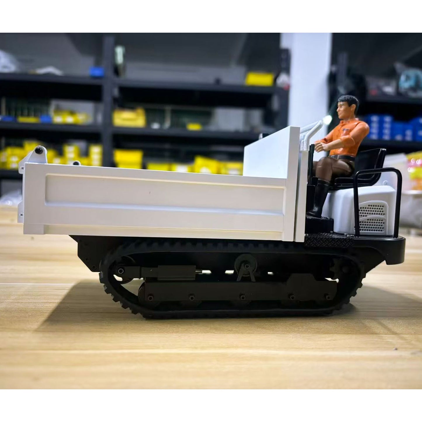 Metal 1/14 Remote Control Hydraulic Crawler Dump Truck RC Tipper Model Engineering Vehicle Light Sound Effect Constraction Car Flysky Radio