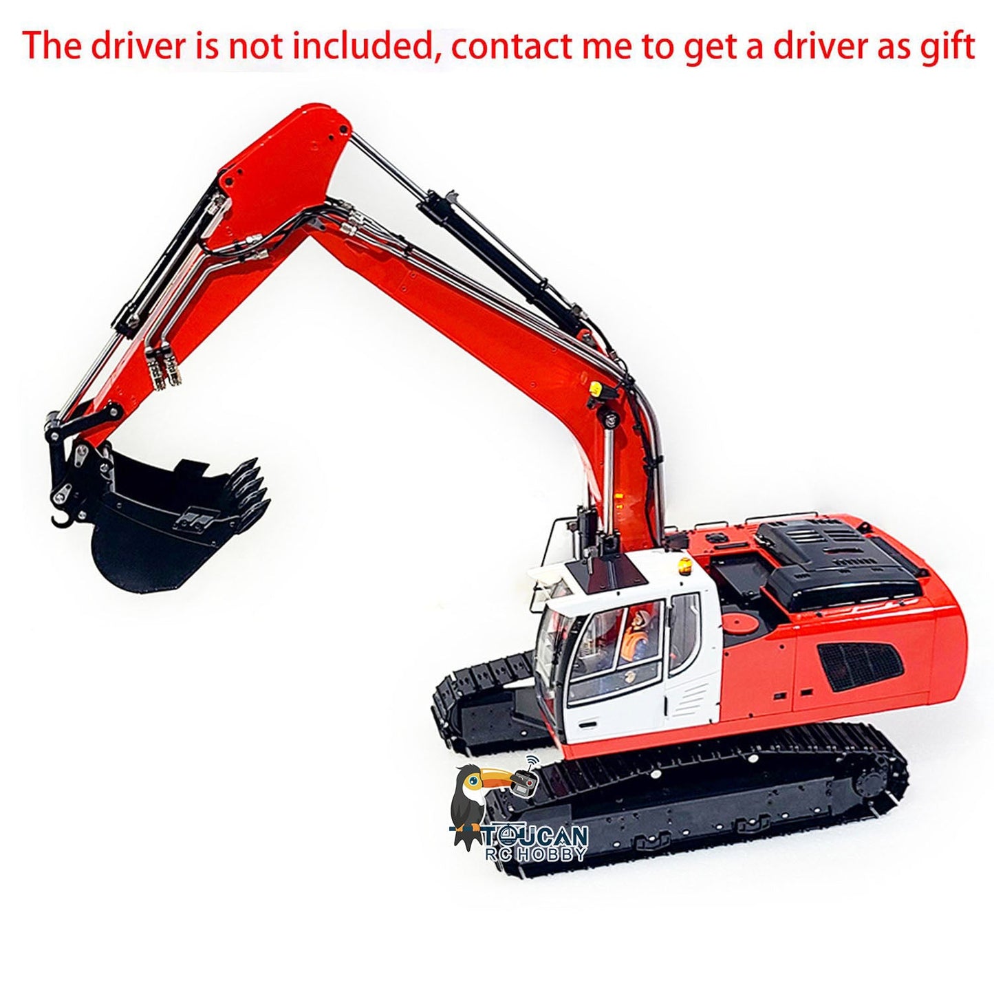 Metal 1/14 2 Arms MTMODEL RC Hydraulic Excavator Ripper 946 Remote Control Tracked Digging Vehicle Tiltable Bucket Grab Model