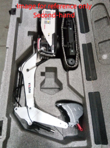 Second Hand US Stock 1/14 HUINA RC Metal Excavator Model Toys 1594 Radio Control Digger Light Sound Battery