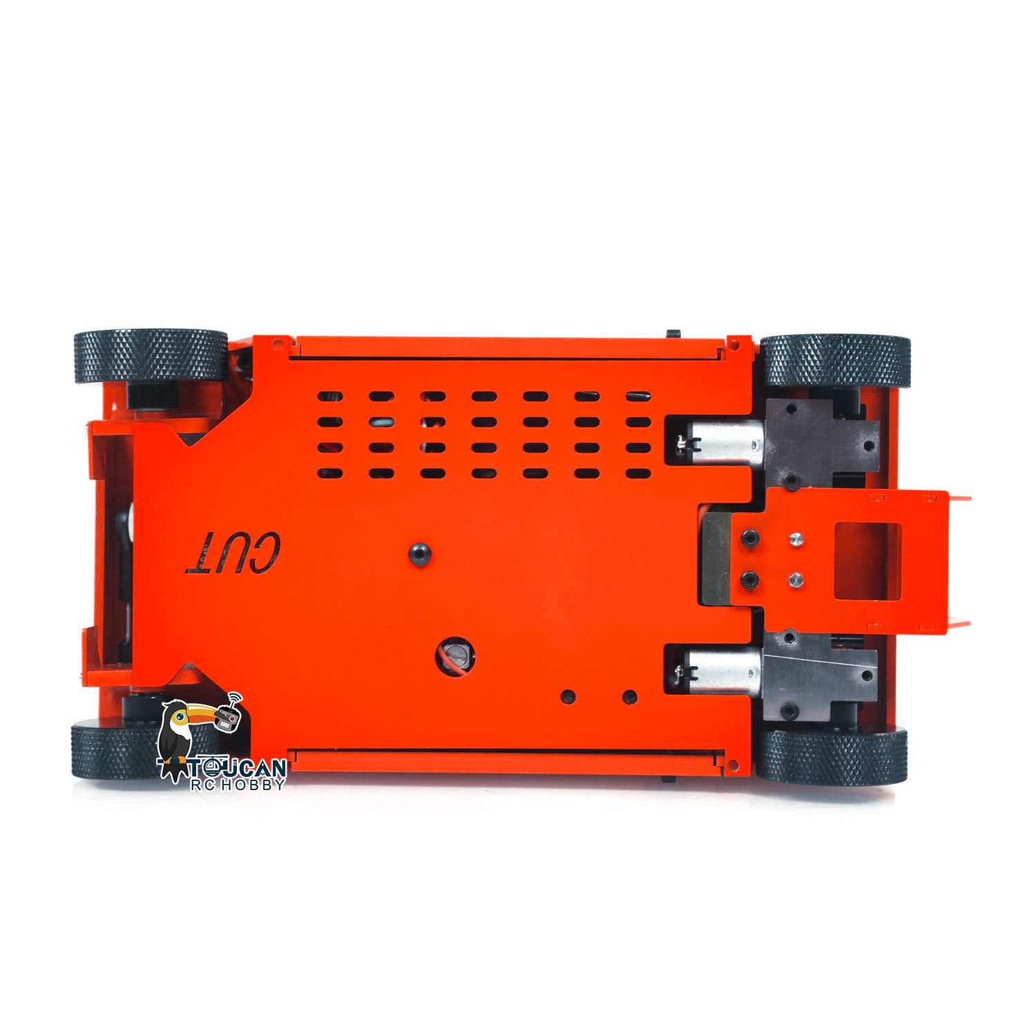 1/14 CUT Metal RC Hydraulic Aerial Work Platform Scissor Lift Chassis Steering Wheel & Drive Structure