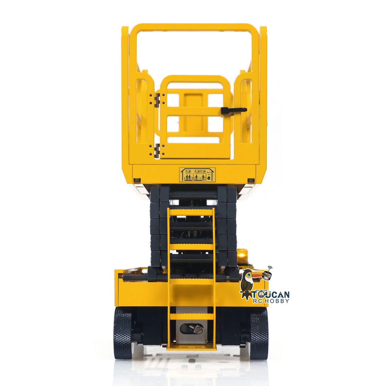 1/14 CUT CNC Metal RC Hydraulic Aerial Work Platform Scissor Lift Side Close Up