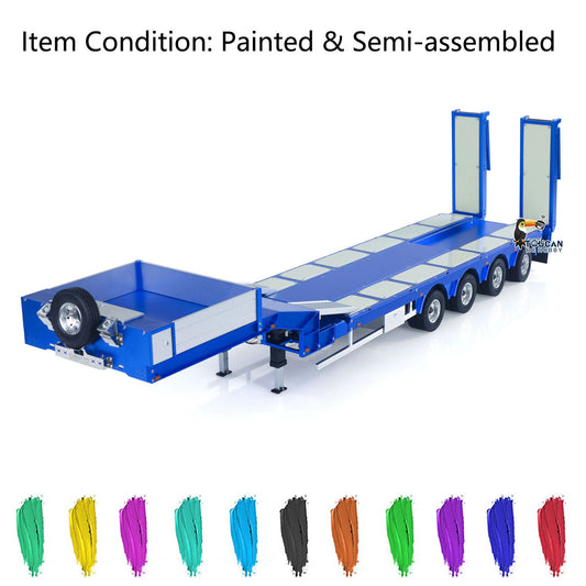 Degree 997-V2 1/14 Metal RC Gooseneck Trailer Blue Version with Semi-assembled