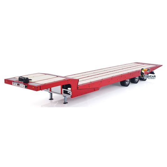 Degree DG-994 1/14 Metal 3-Axle Recovery RC Trailer red version for tractor truck transport