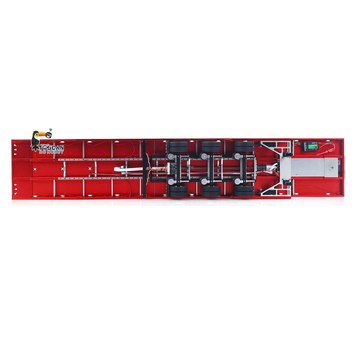 Degree DG-994 1/14 Metal 3-Axle Recovery RC Trailer bottom chassis detail