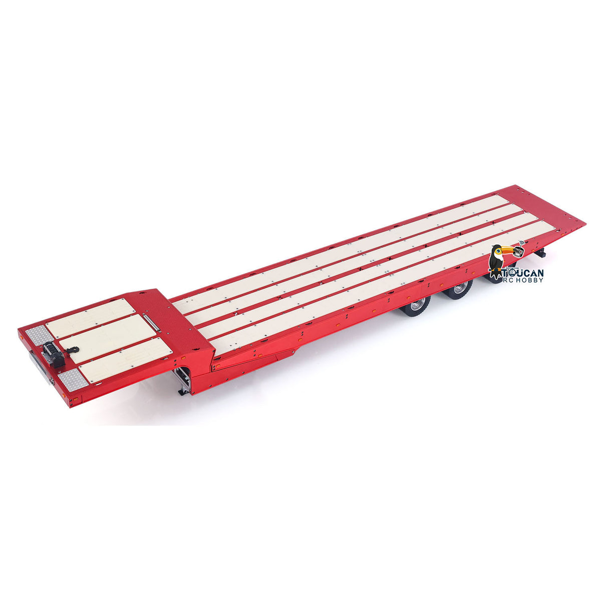 Degree DG-994 1/14 Metal 3-Axle Recovery RC Trailer red version full view