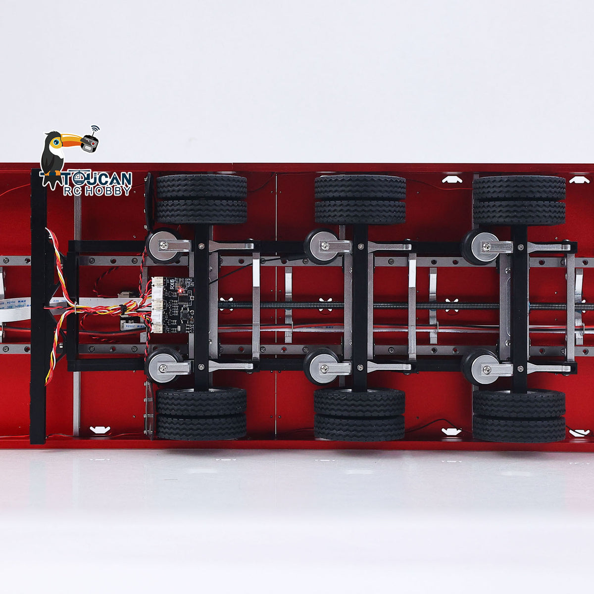 Degree DG-994 1/14 Metal 3-Axle Recovery RC Trailer underbody structure and axle detail