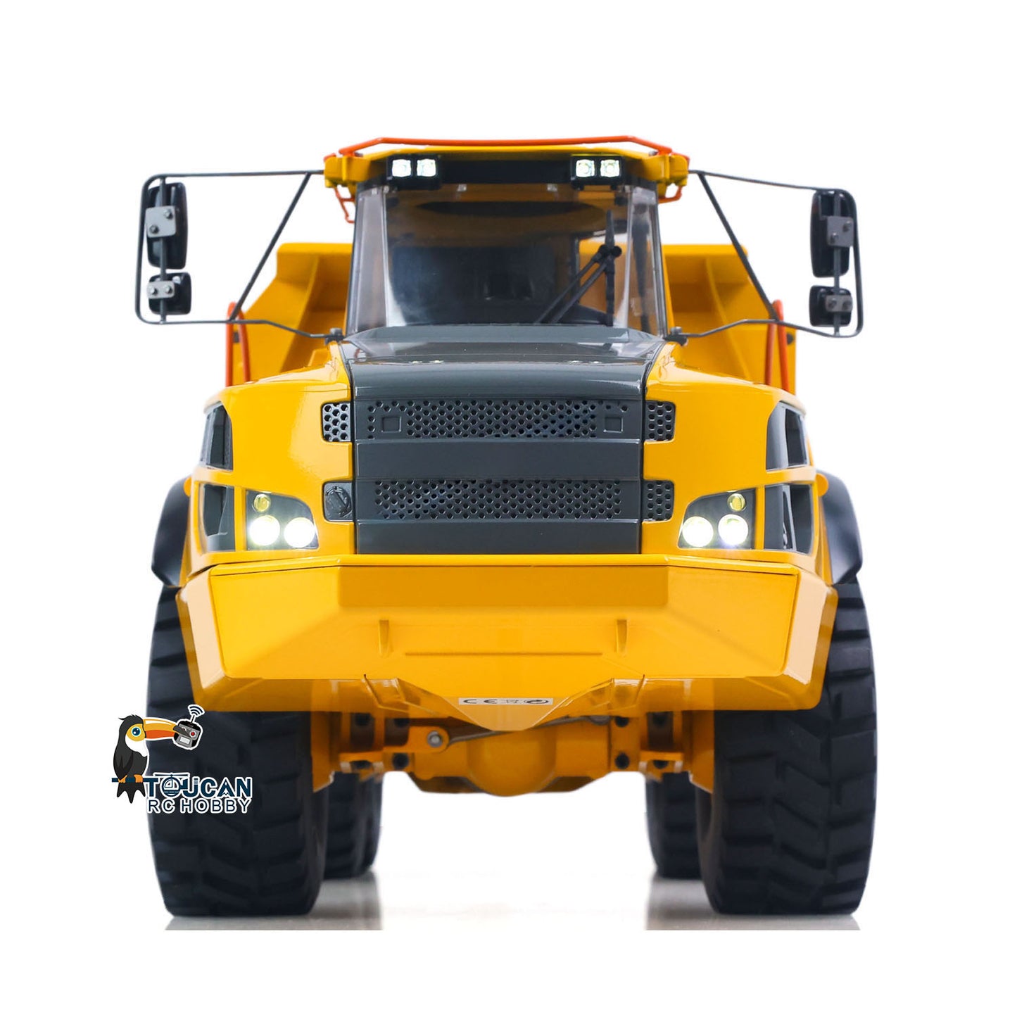 Double E A40G 1/16 Metal RC Hydraulic 6x6 Articulated Dump Truck front view