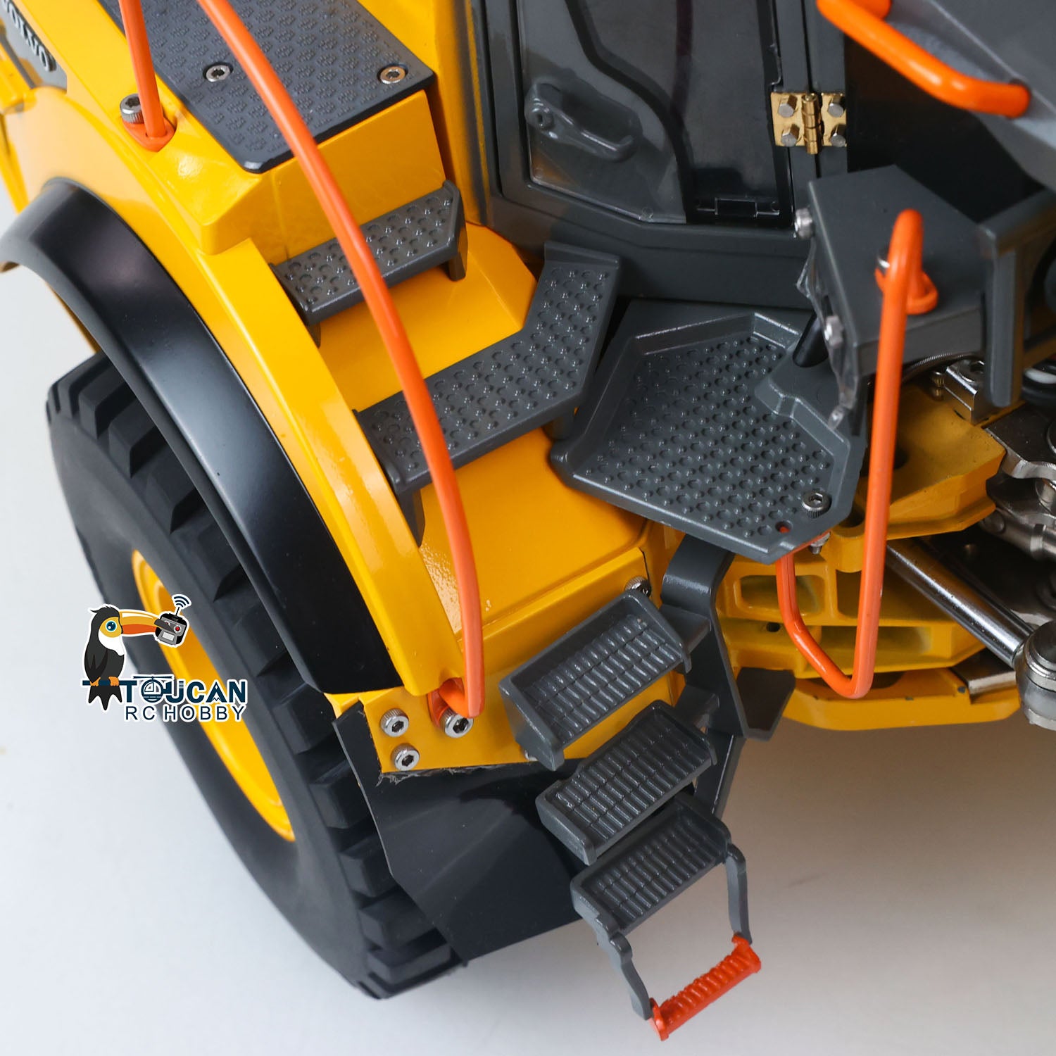 Double E A40G 1/16 Metal RC Hydraulic 6x6 Articulated Dump Truck ladder detail