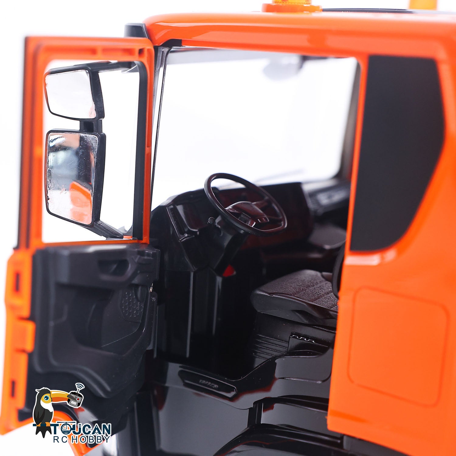 Double E G540 1/20 RC 6x4 Metal Dump Truck cab interior detail