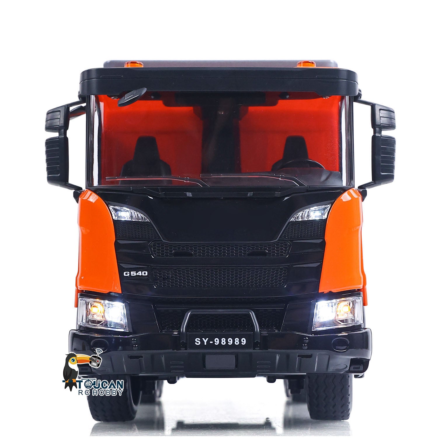 Double E G540 1/20 RC 6x4 Metal Dump Truck front detail
