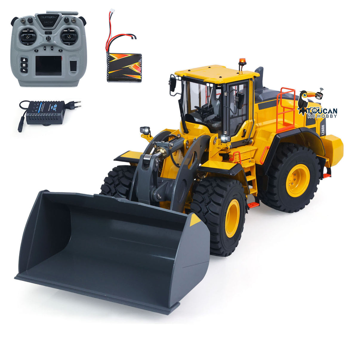 Double E L260H 1/14 RC hydraulic wheel loader overall view