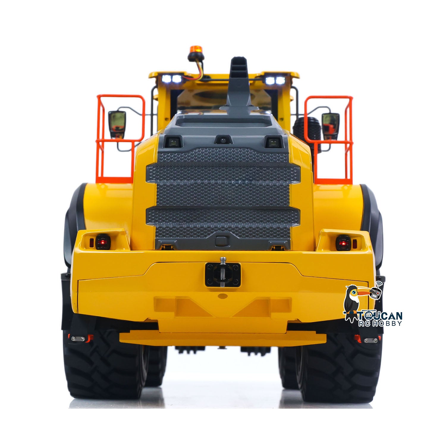 Double E L260H 1/14 RC hydraulic wheel loader rear view