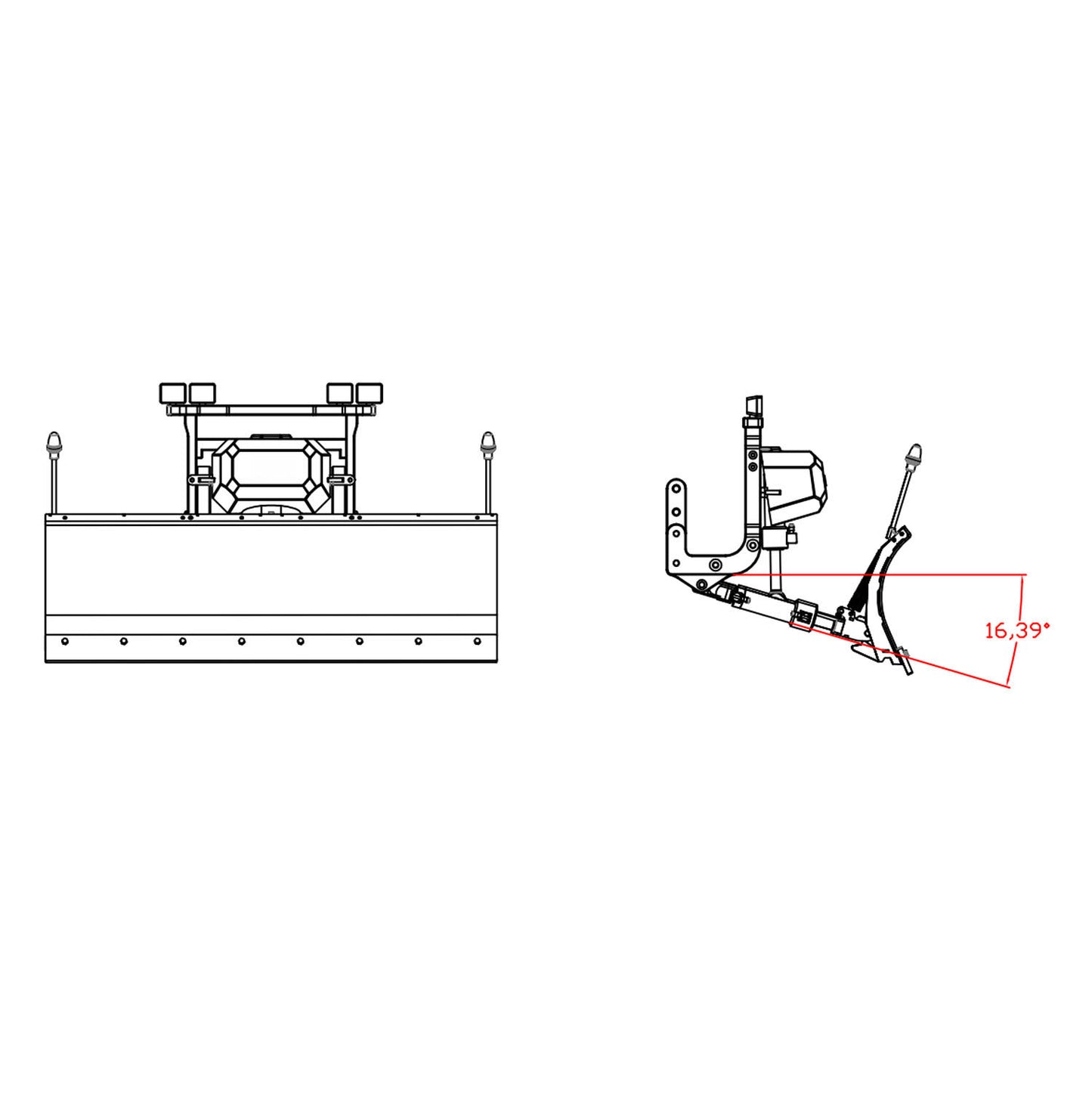 Stainless Steel Snow Blade without Lights Unpainted for 1/14 RC Hydraulic Dumper Radio Controlled Truck Tipper Electric Car Model