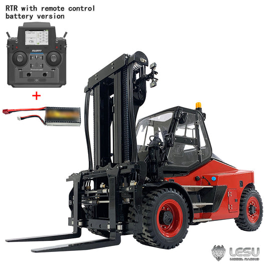 LESU 1/14 Aoue-LD160S RC Hydraulic Forklift Metal Remote Control Wheeled Car Sound Light System Painted Assembled Model