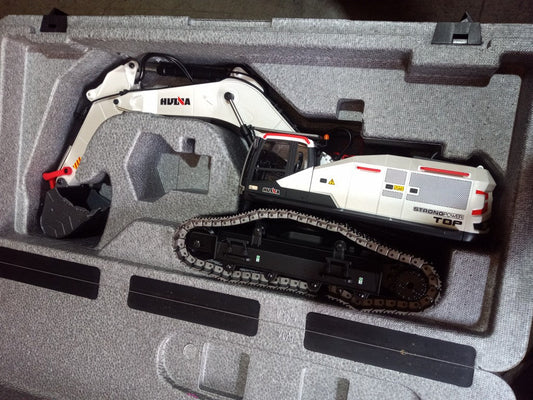 Second Hand US Stock 1/14 Metal HUINA 1594 RC Excavator Model Toys Remote Control Digger Light Sound Battery