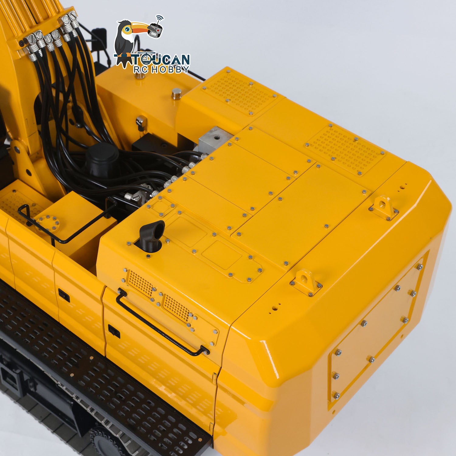 Dual Pump Hydraulic System Closeup 1/12 GZJC RC Excavator Two 1mL/r Hydraulic Pumps Assembly