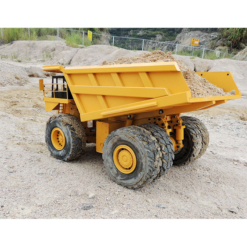 JDMODEL JDM 118F 1/14 Metal RC Hydraulic Mining Dump Truck side profile