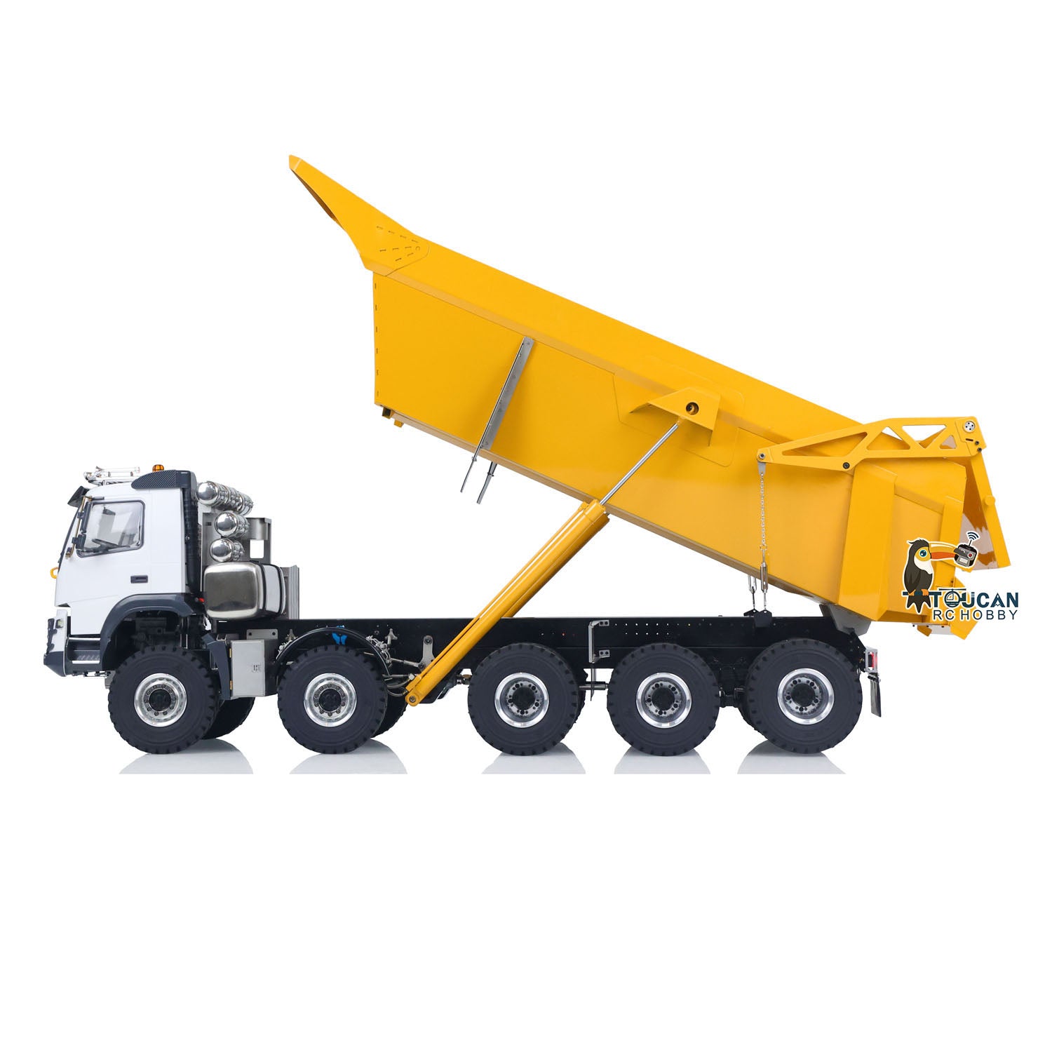 JDM-219 1/14 Metal RC Hydraulic 10x10 Dump Truck hydraulic dumping action
