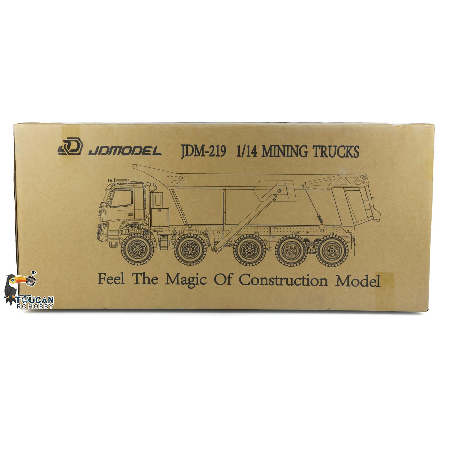 JDM-219 1/14 Metal RC Hydraulic 10x10 Dump Truck original packaging