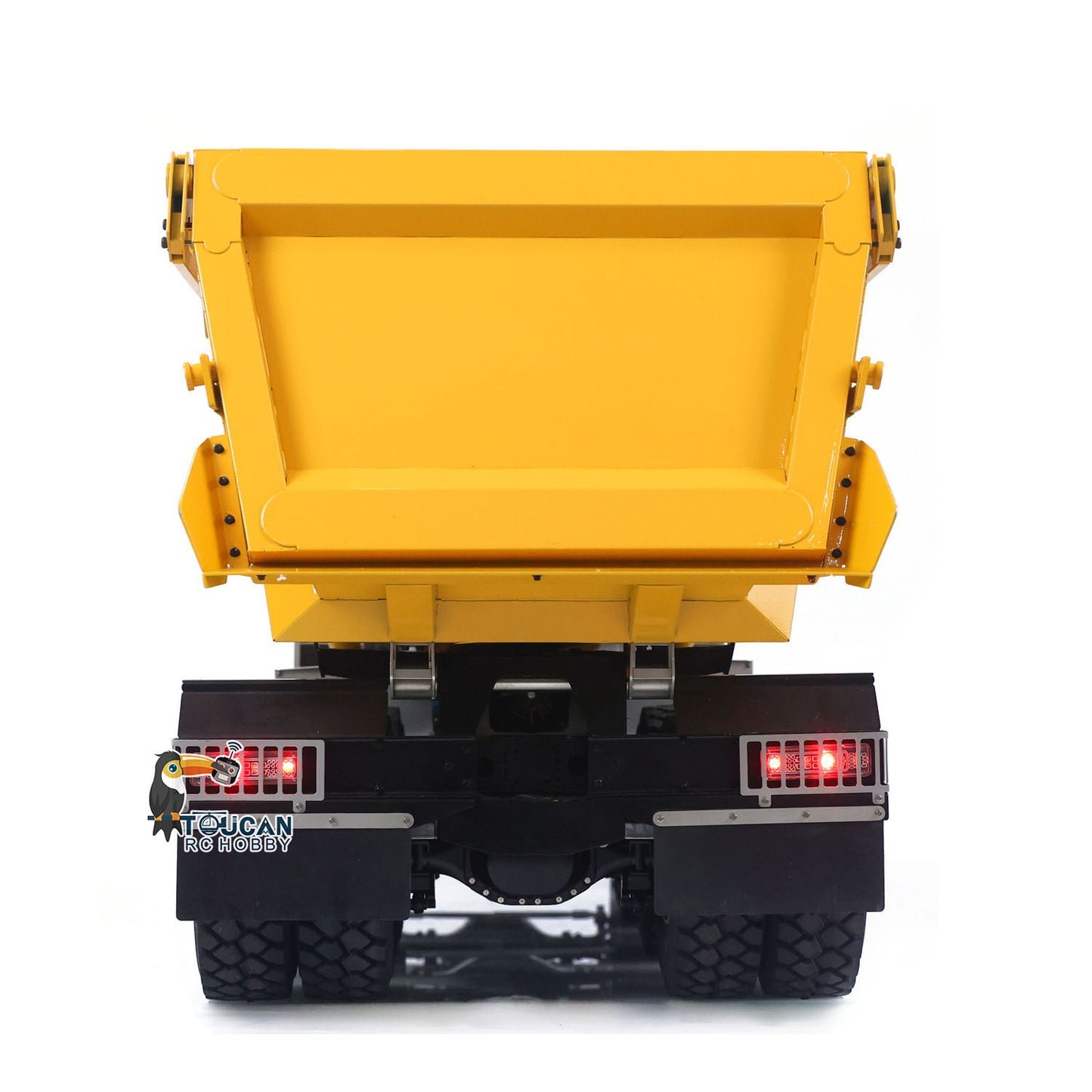 JDM-219 1/14 Metal RC Hydraulic 10x10 Dump Truck rear view