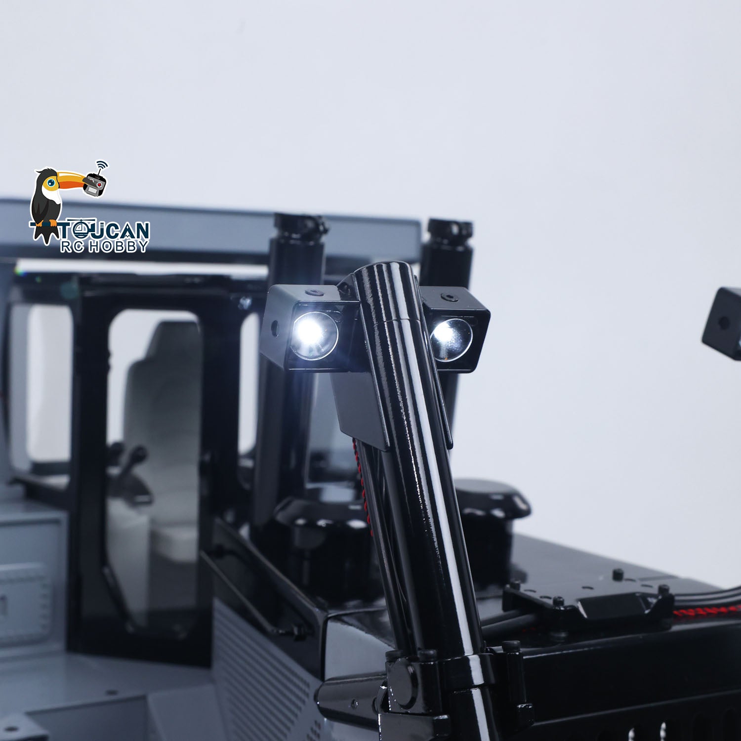 JDM-98 Ultra DXR2 1/14 Metal RC Hydraulic Bulldozer light detail