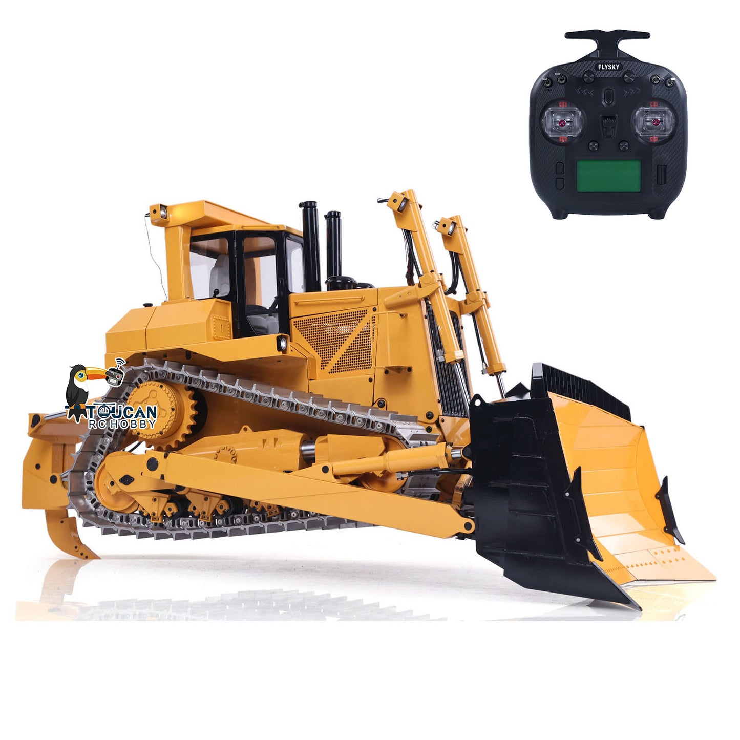 JDM-98 Ultra DXR2 1/14 Metal RC Hydraulic Bulldozer RTR with FlySky ST8 radio controller