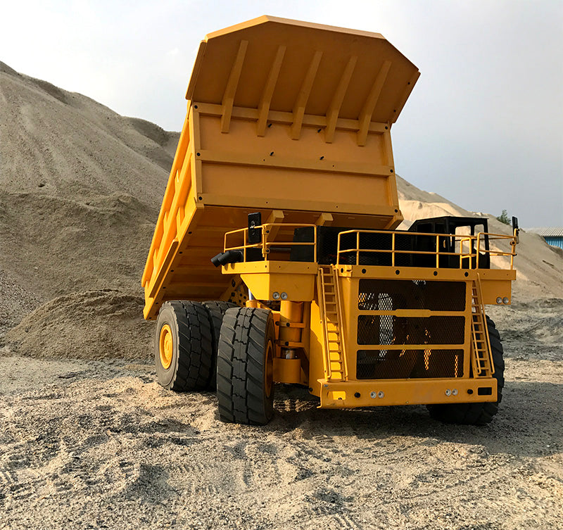 JDMODEL JDM 118F 1/14 Metal RC Hydraulic Mining Dumper Truck dump bed lifting action