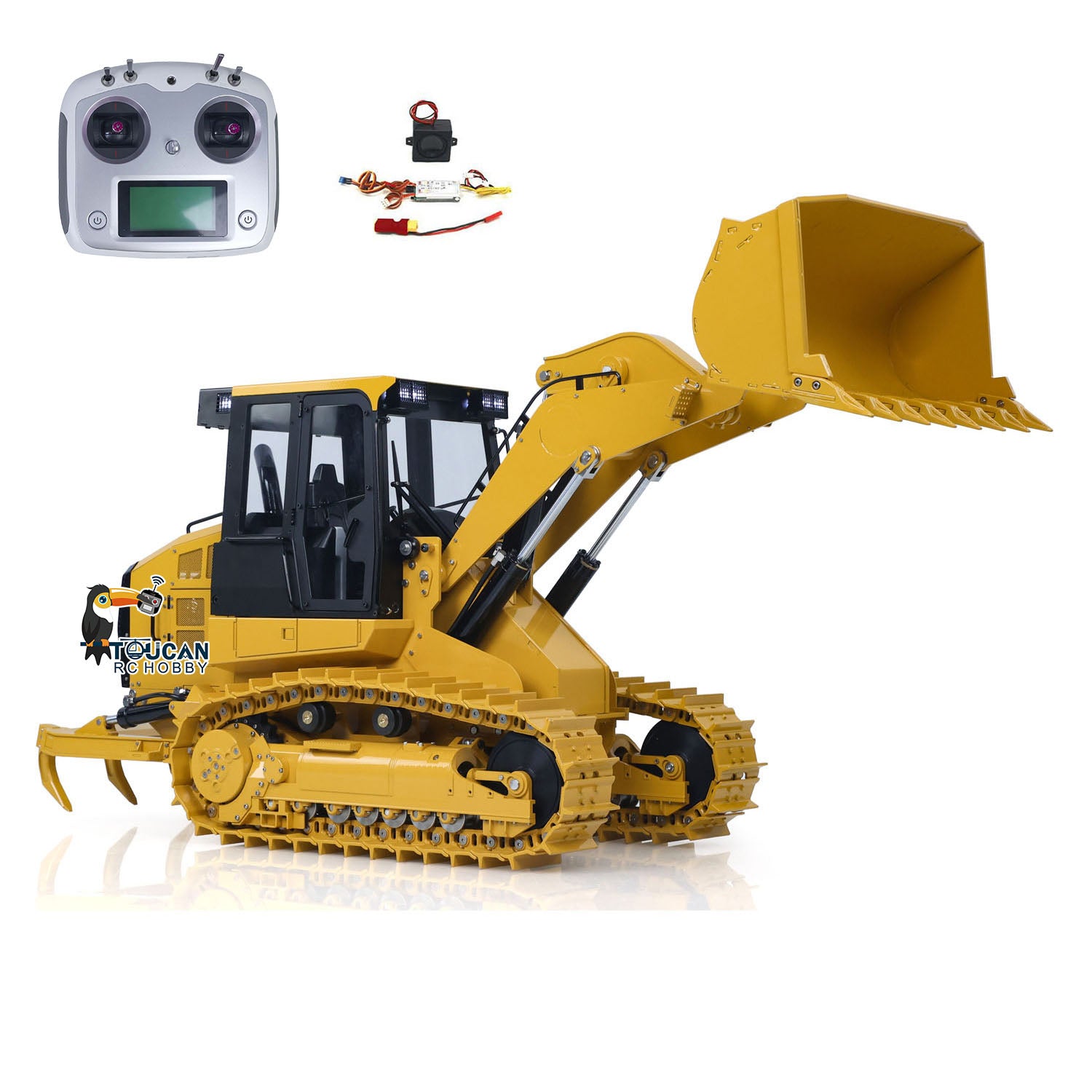 JDModel JDM-188 1/14 Metal RC Hydraulic 963D Tracked Loader complete set with I6S radio controller and 201 sound system