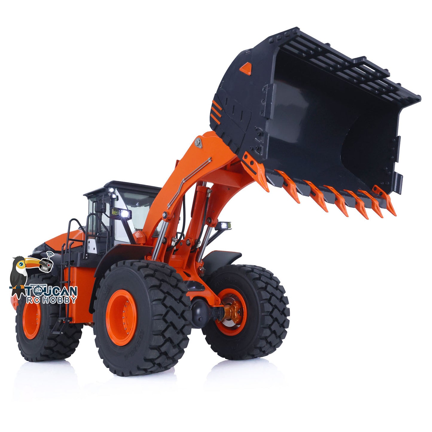JDMODEL JDM-198 ZW370 1/14 Metal Hydraulic RC Wheel Loader molded steel bucket detail