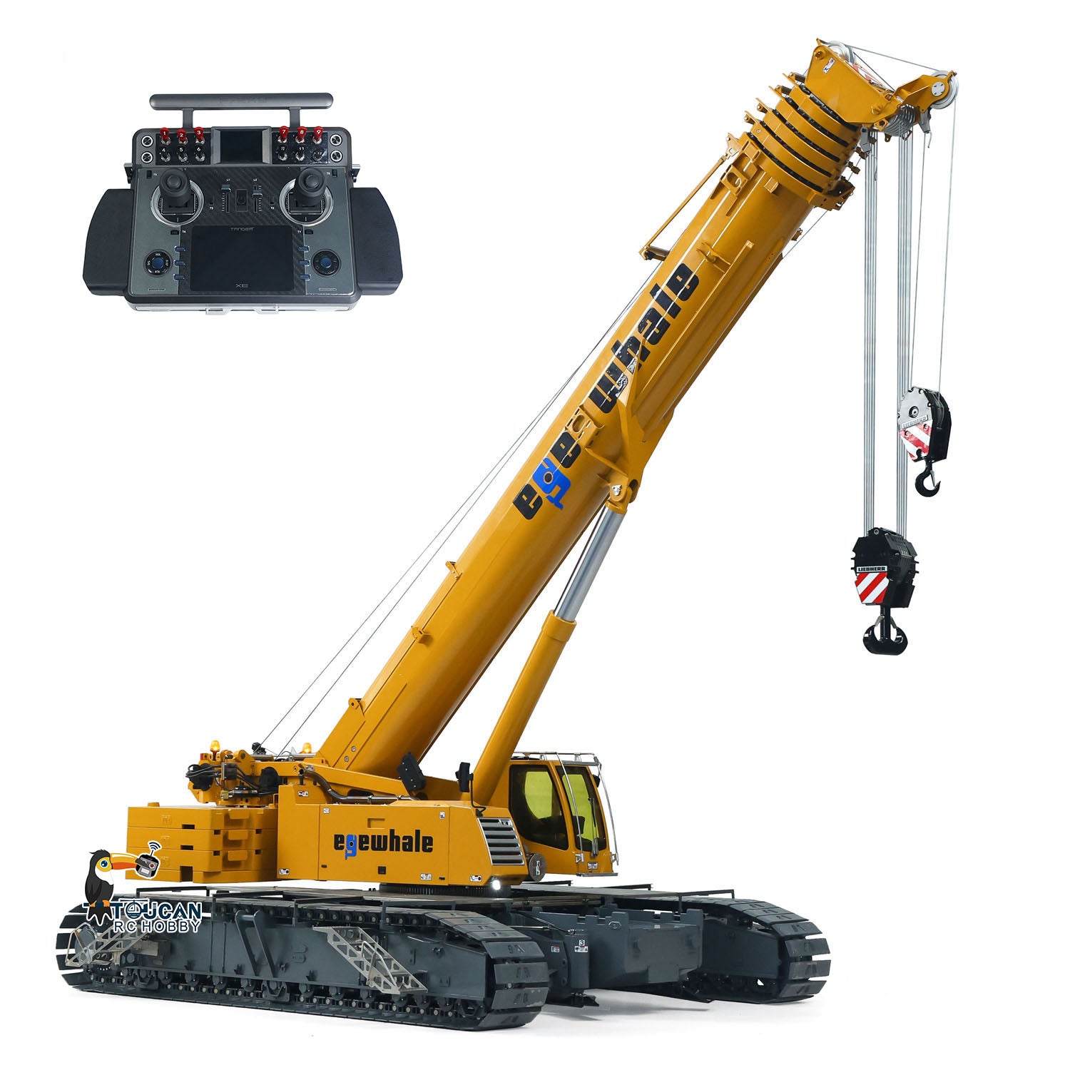 Close Up Hydraulic Telescopic Lifting Arm Of JMJ LTR1220 1/14 RC Crawler Crane