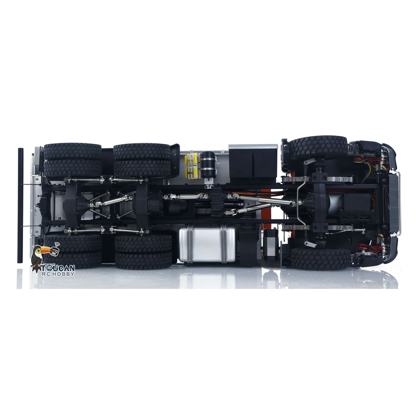 Kabolite 5702 1/14 RC dump truck chassis structure detail