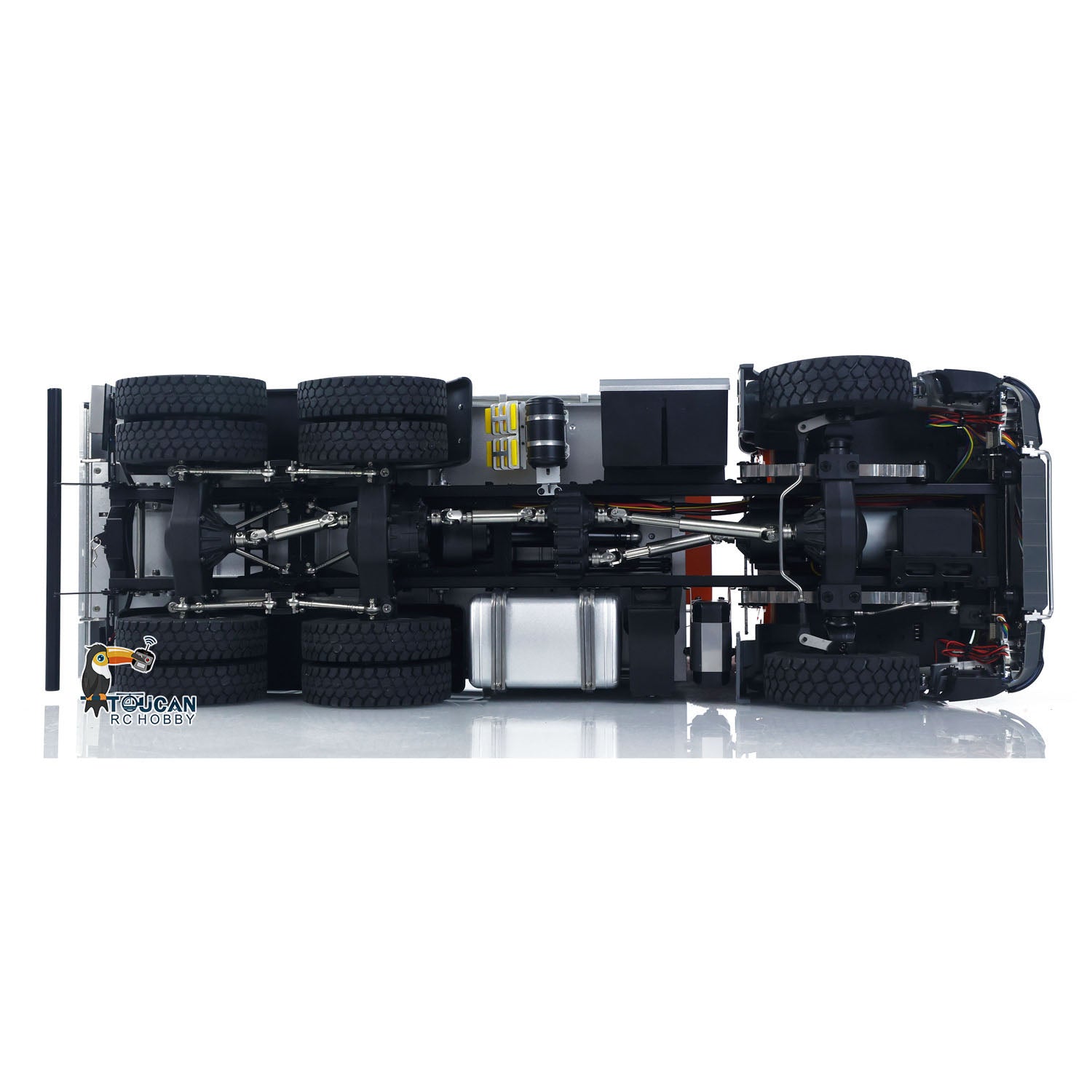 Kabolite 5702 1/14 RC dump truck chassis structure detail