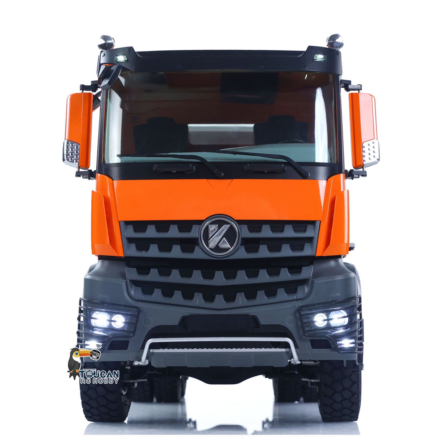 Kabolite 5702 1/14 RC dump truck front view RTR model