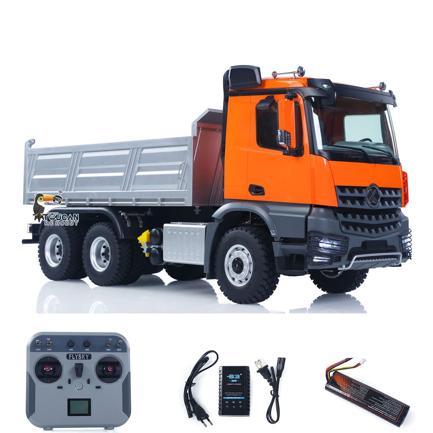Kabolite 5702 1/14 RC dump truck orange specifications overview sound light RTR