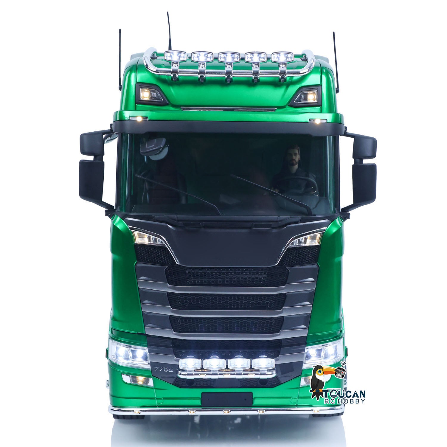 KABOLITE 770S-100 1/14 6x6 RC Tractor Truck front grille and cab detail