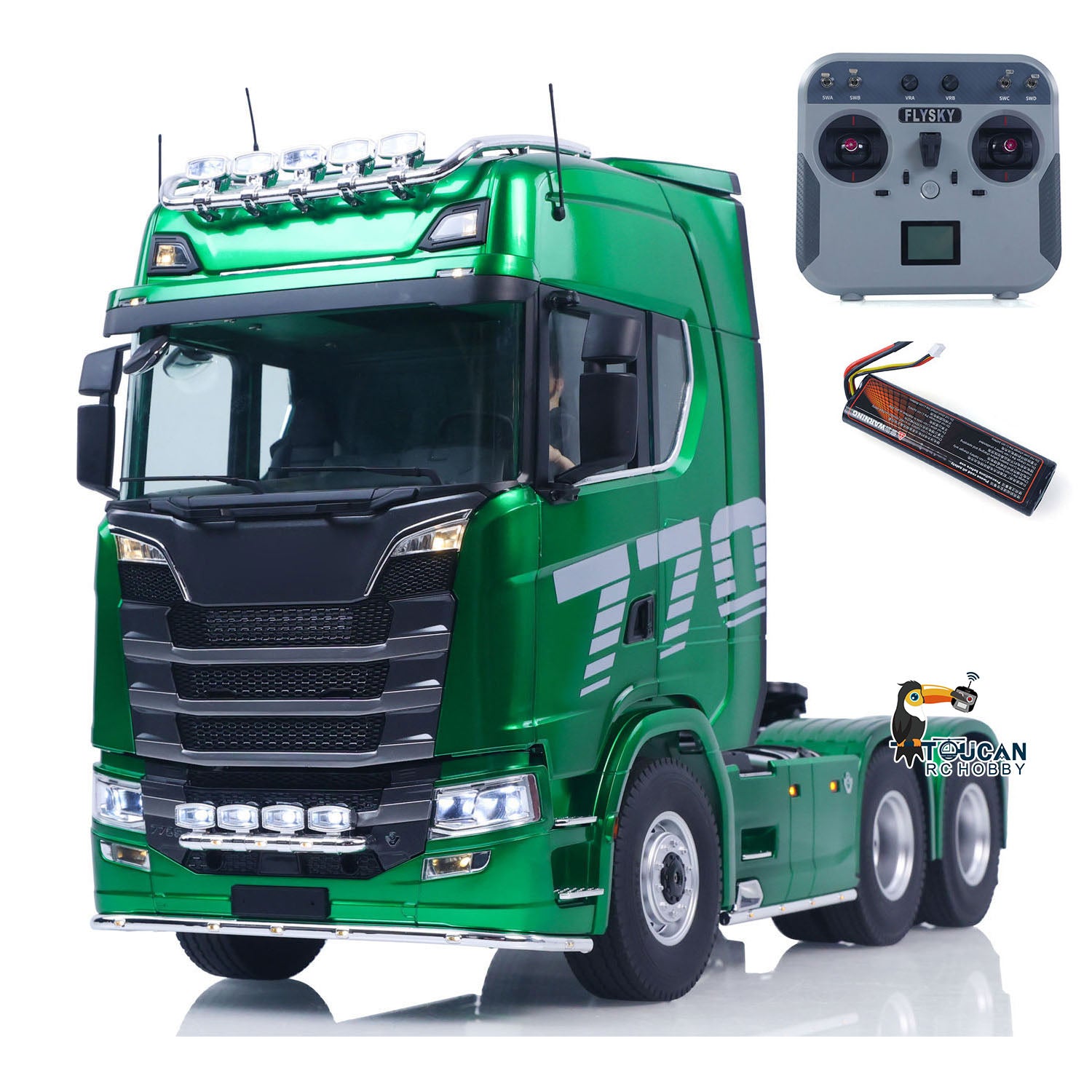 KABOLITE 770S-100 1/14 6x6 RC Tractor Truck RTR package with radio controller and battery