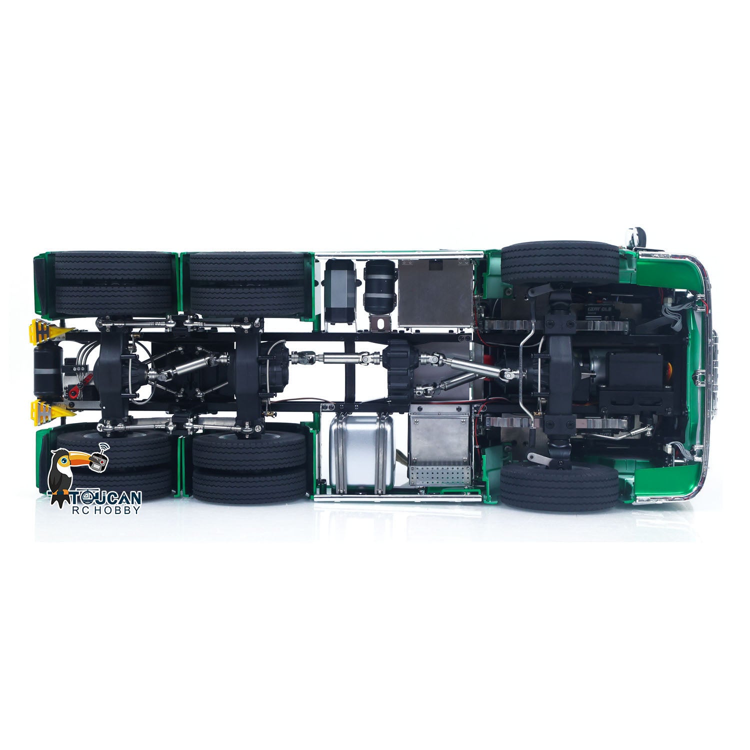 KABOLITE 770S-100 1/14 6x6 RC Tractor Truck chassis and axle detail