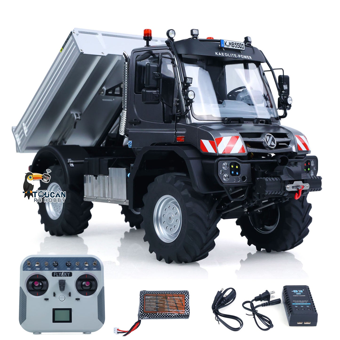 KABOLITE K5501 1/14 Metal 4x4 RC Off Road Crawler grey RTR set with radio controller battery and charger