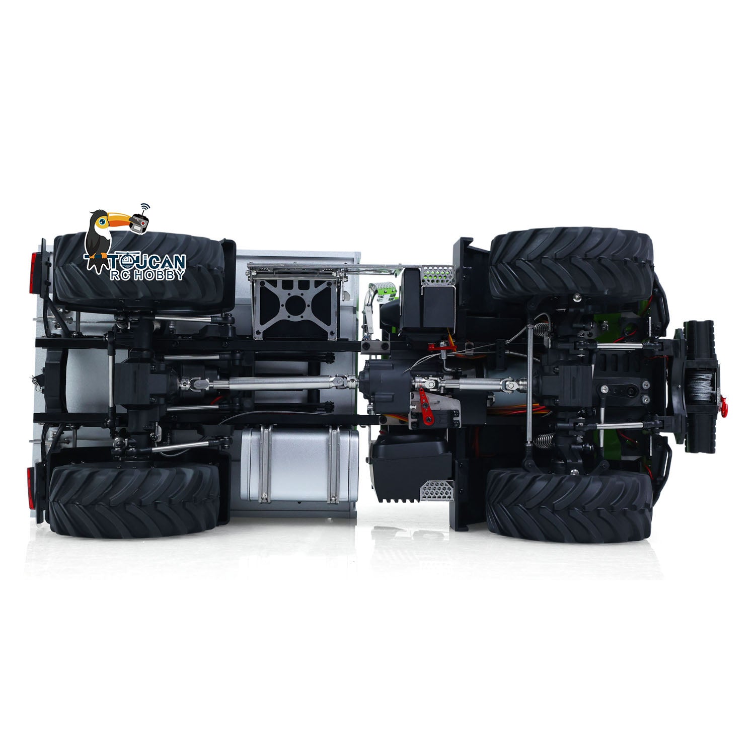 KABOLITE K5501 1/14 Metal 4x4 RC Off Road Crawler metal chassis and drivetrain detail