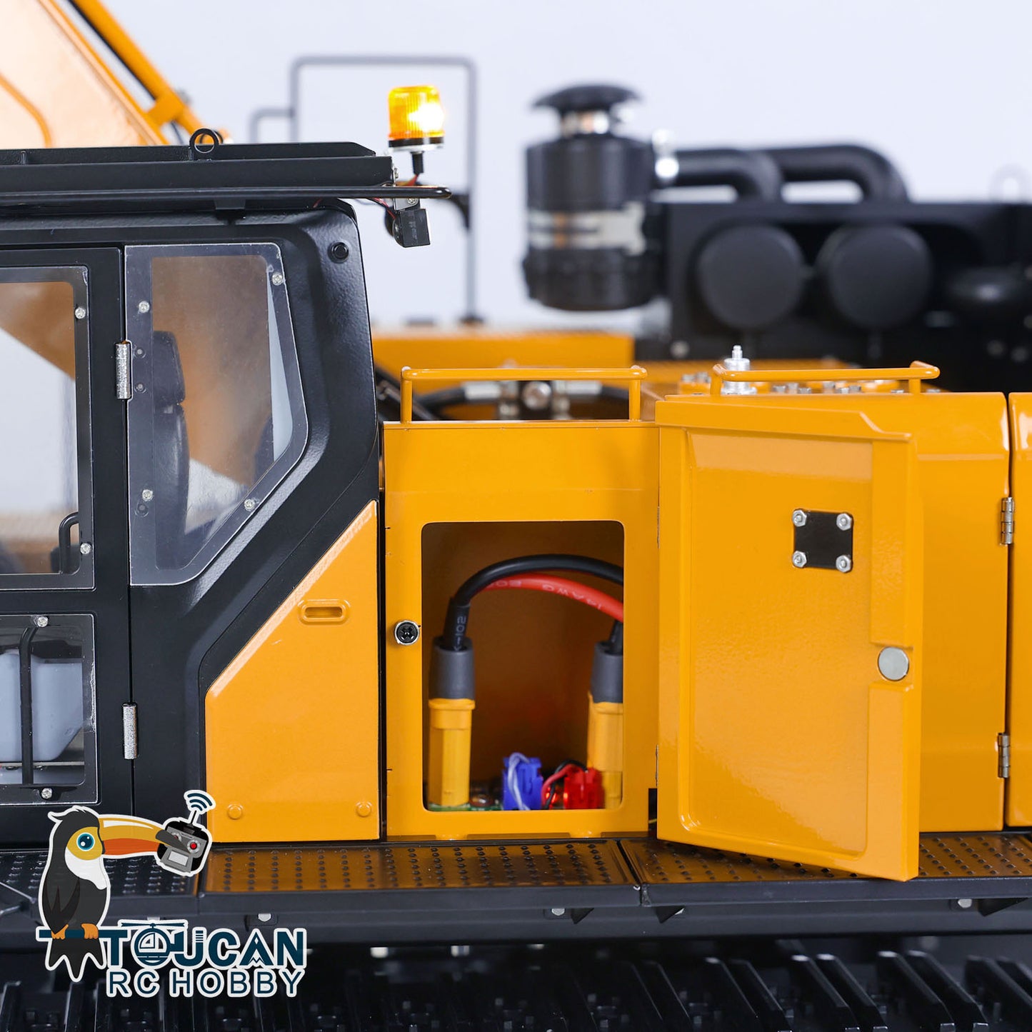 Kabolite K980 SY980H 1/14 RC hydraulic excavator realistic cab window detail