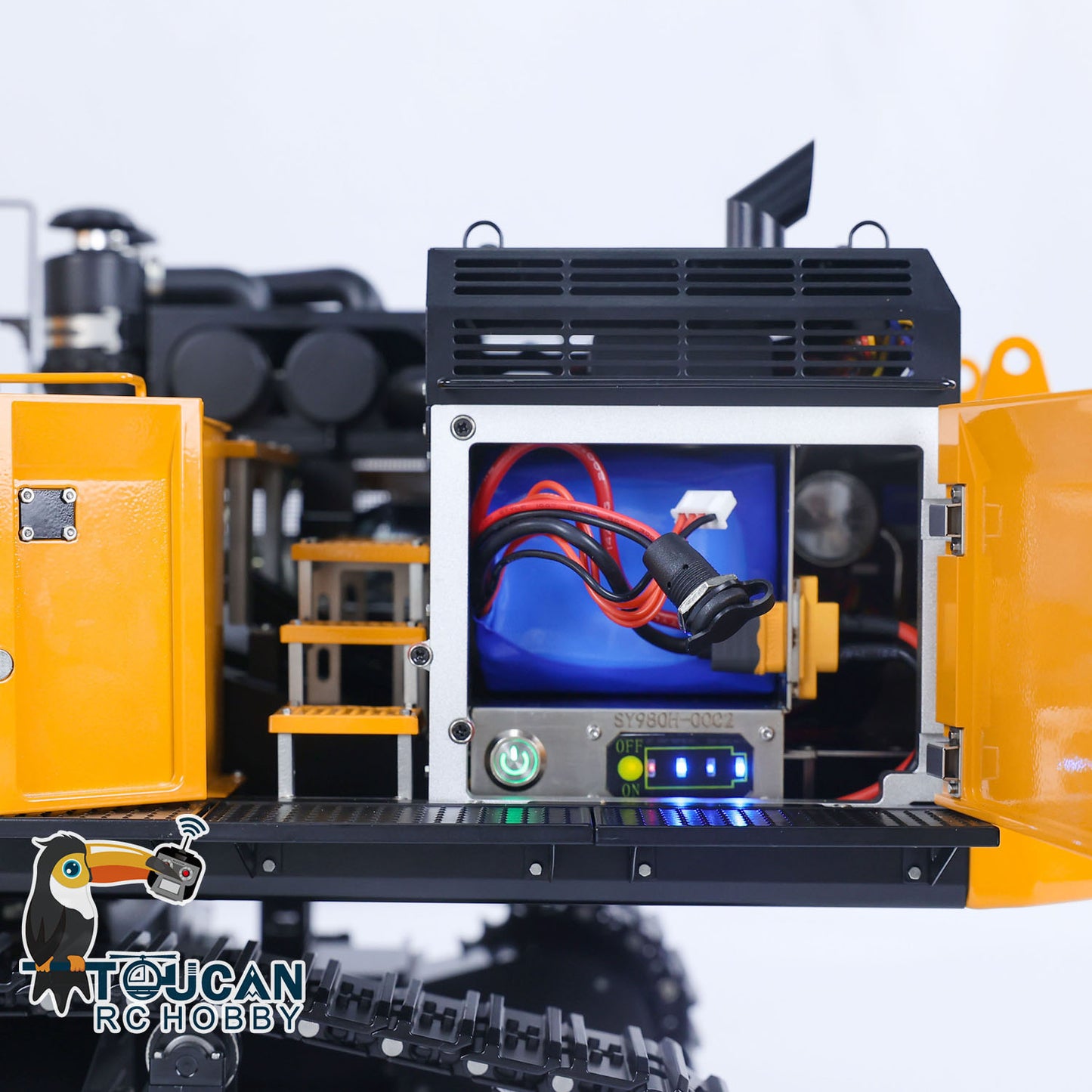 Kabolite K980 SY980H 1/14 RC hydraulic excavator power switch detail