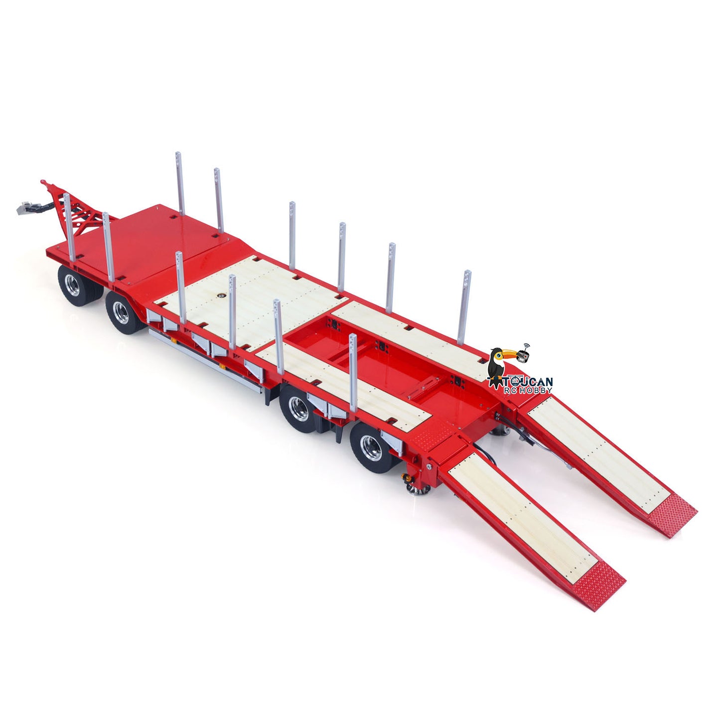 LESU A0049 1/14 Metal Hydraulic Tailboard Trailer overall view for RC tractor trucks