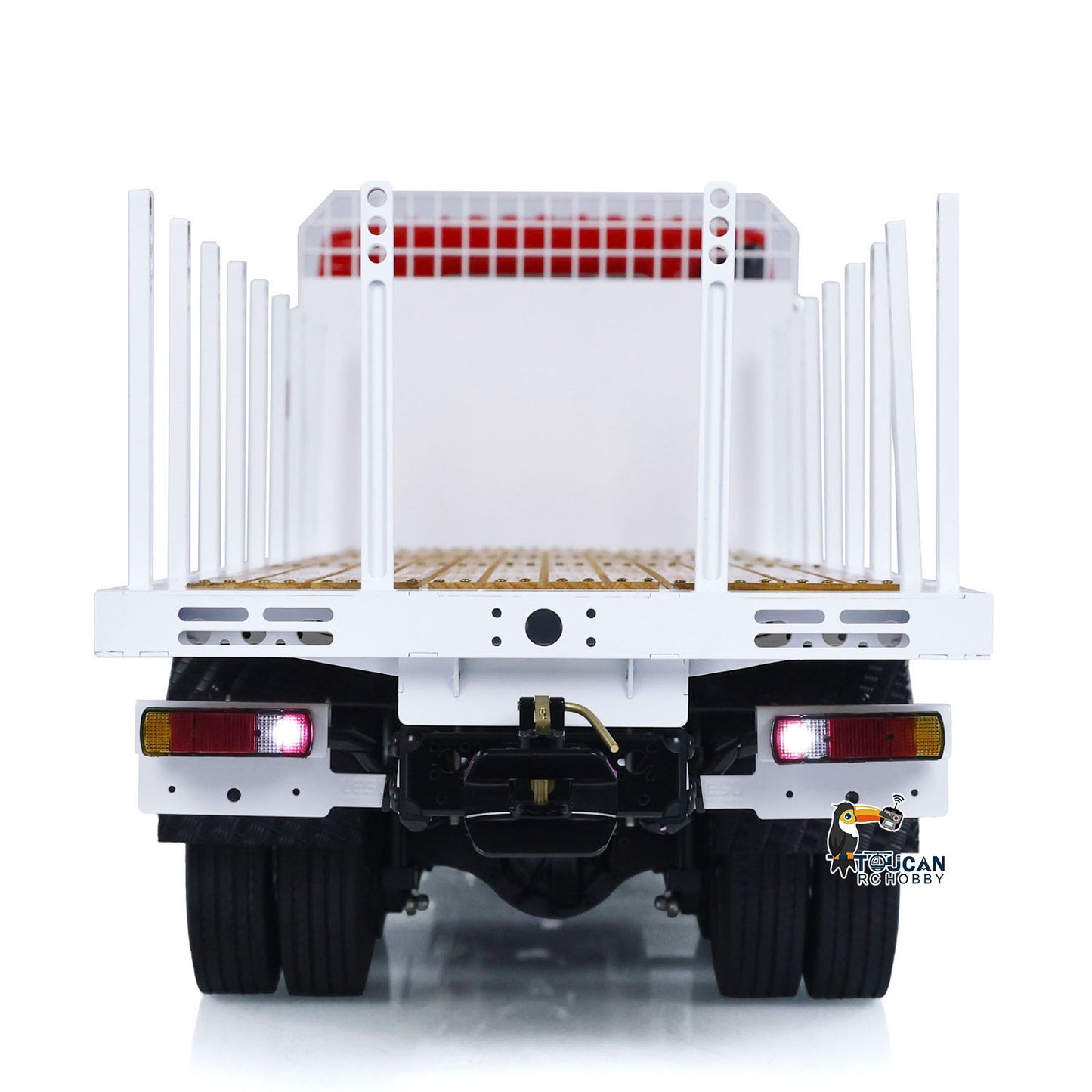 LESU 1/14 Metal 6x4 RC Timber Flatbed Truck rear view