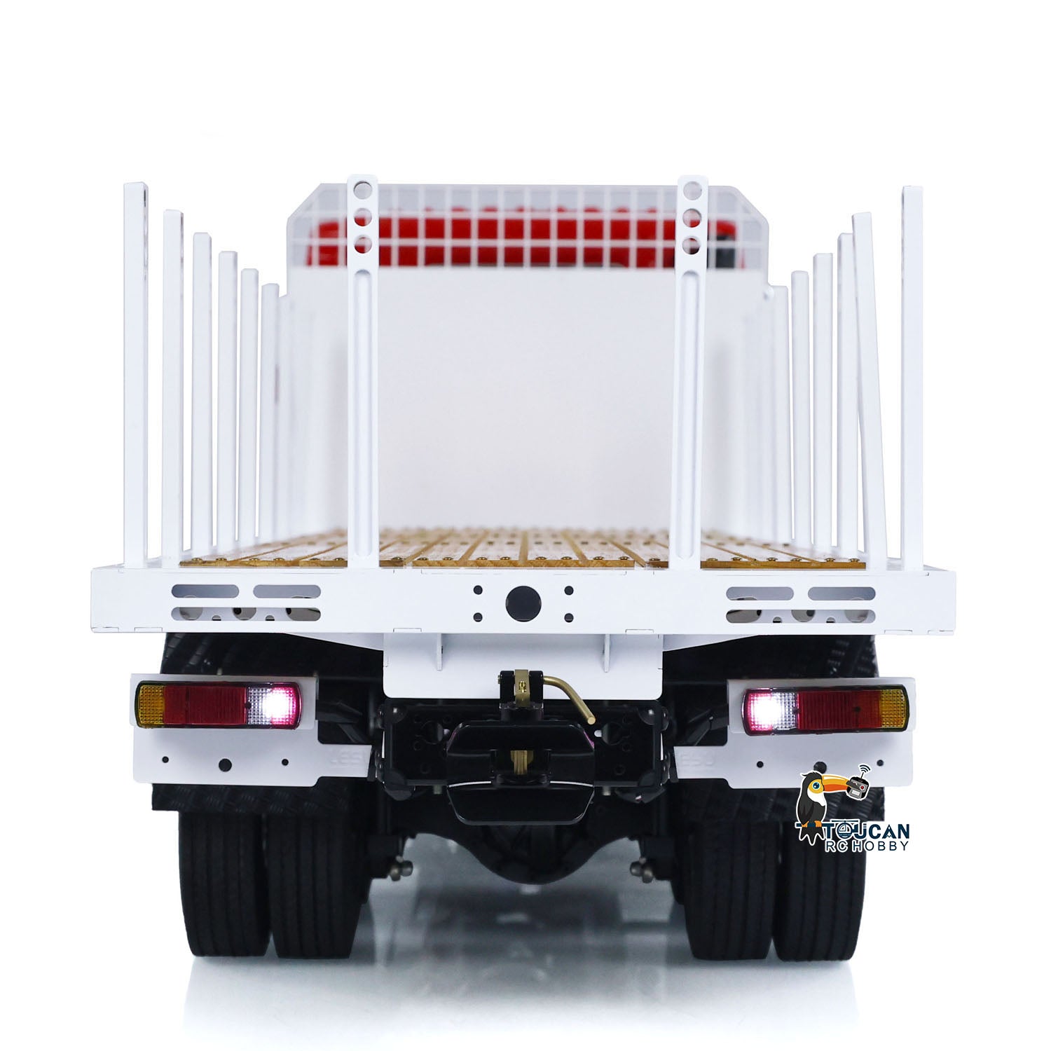 LESU 1/14 Metal 6x4 RC Timber Flatbed Truck rear view